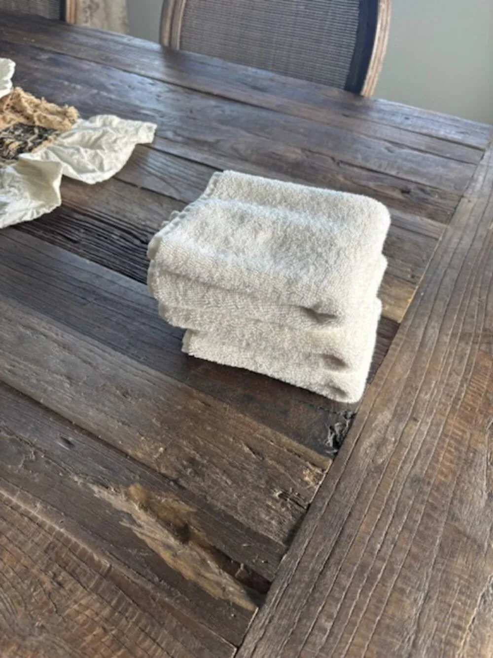 NEW (3) Restoration Hardware 100% Turkish Cotton white wash cloths - SALE!